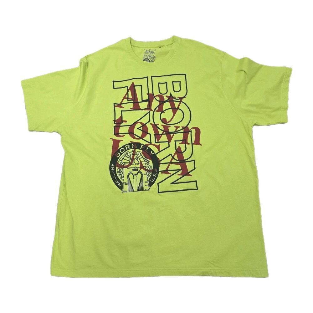 Born Fly Neon Graphic T-Shirt 4XL Big Tall Anytown USA Streetwear